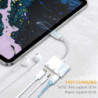 Adaptateur USB-C (M) vers JACK+2-TYPE-C | ECP Grossiste informatique