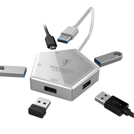 Convertisseur 4 ports usb 3.0 pour N-Switch-PS5/4/3 / Xbox-one Hermod silver | ECP Grossiste informatique