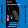 HUB USBv3 3.0 4 PORTS NOIR | ECP Grossiste informatique