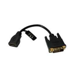 ADAPT.HDMI FEMELLE TO DVI MALE ( 24+1 ) 20CM | ECP Grossiste informatique