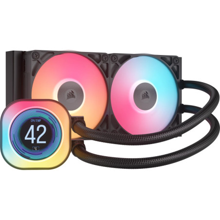 Corsair iCUE LINK TITAN 240 RX LCD Processeur Refroidisseur d'air 12 cm Noir 1 pièce(s)
