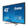 iiyama ProLite X4373UHSU-B1 écran plat de PC 108 cm (42.5") 3840 x 2160 pixels 4K Ultra HD Noir | ECP Grossiste informatique