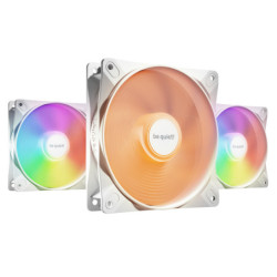 be quiet! Light Wings LX 120 mm PWM / Ventilateur PC ARGB high-speed White, Pack de 3