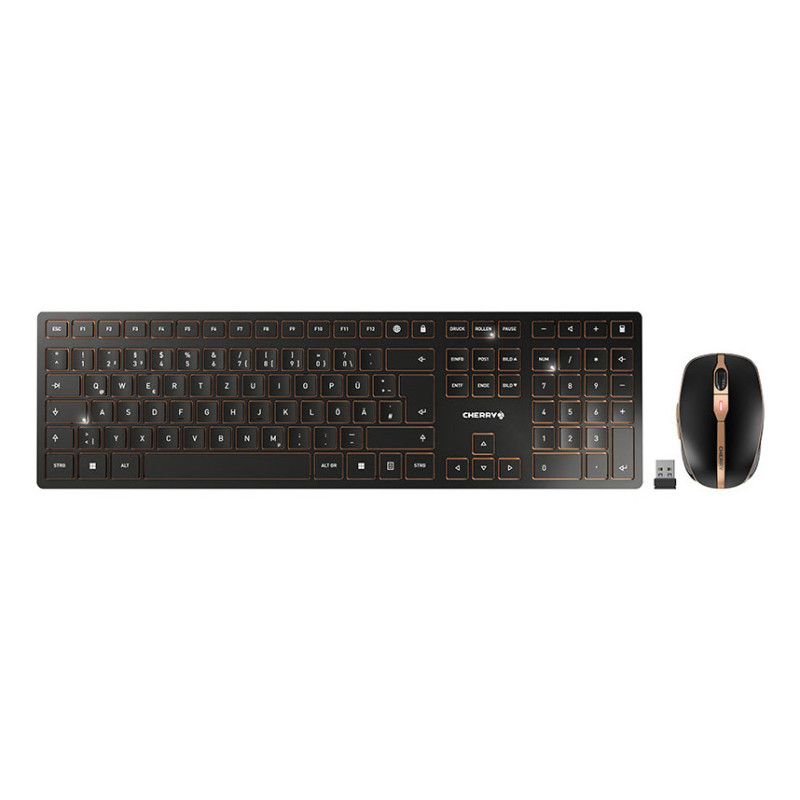 Keyboard Mouse Cherry DW9100 slim schwarz (JD-9100DE-2)