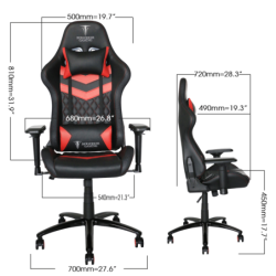 SIEGE-BSK-THOR-LUXURY-BK-RED | ECP Grossiste informatique