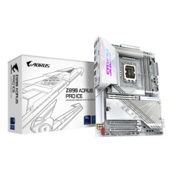 GIGABYTE Carte mère Z890 AORUS PRO ICE - Prend en charge les processeurs Intel Core Ultra (Série 2), VRM à 16+1+2 phases,