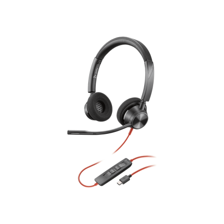 HP Poly Micro-casque Poly Blackwire 3320 stéréo USB-C + adaptateur