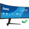 iiyama ProLite XCB4994DQSU-B1 écran plat de PC 124,5 cm (49") 5120 x 1440 pixels Dual QHD LCD Noir