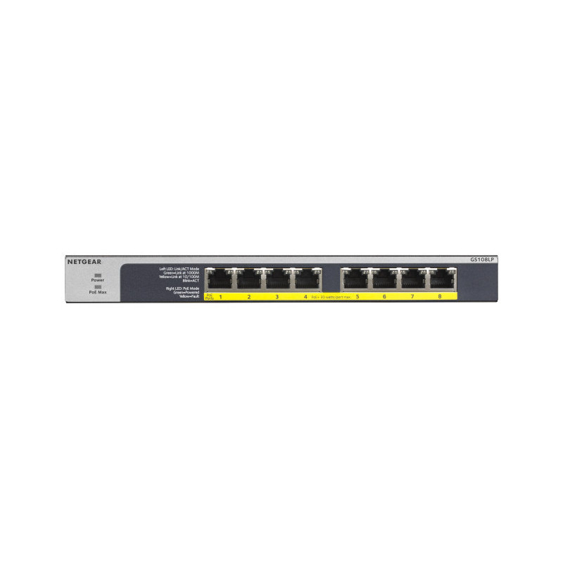 NETGEAR Switch 8-port 101001000 GS108LP-100EUS