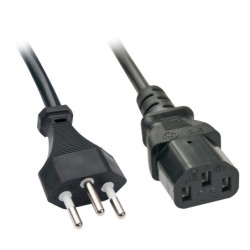LINDY 2m Swiss IEC-Mains lead