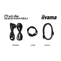 IIYAMA G2245HSU-B2 (Black Hawk) - 21.5p IPS FHD 1ms 300cd/m² HDMI/DP 2xUSB 2x2W Noir | ECP Grossiste informatique