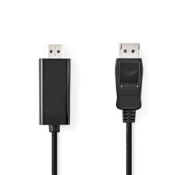 Nedis CCGB37100BK10 câble vidéo et adaptateur 1 m DisplayPort HDMI Anthracite
