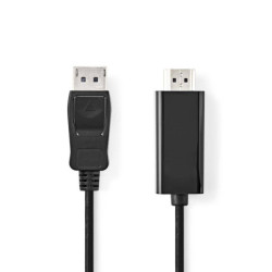 Nedis CCGB37100BK30 câble vidéo et adaptateur 3 m DisplayPort HDMI
