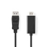 Nedis CCGB37100BK30 câble vidéo et adaptateur 3 m DisplayPort HDMI