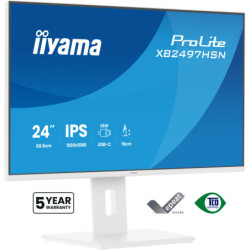 iiyama ProLite XB2497HSN-W1 écran plat de PC 60,5 cm (23.8") 1920 x 1080 pixels Full HD LED Blanc