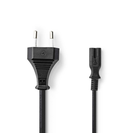 NEDAL044683 Cordon secteur IEC-320-C7 Droit 3m Noir