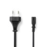NEDAL044683 Cordon secteur IEC-320-C7 Droit 3m Noir