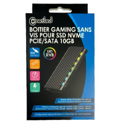 1920335 Boîtier SSD externe, M.2 NVMe SATA PCIe M2 SSD Sans vis Type C 10Gbps Bl | ECP Grossiste informatique