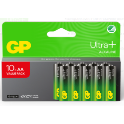 Blister 10 piles Ultra Plus Alcalines AA (LR06) | ECP Grossiste informatique