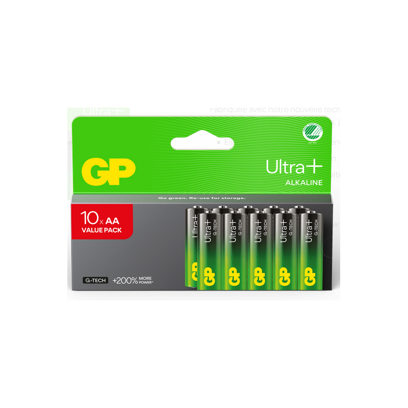 Blister 10 piles Ultra Plus Alcalines AA (LR06) | ECP Grossiste informatique
