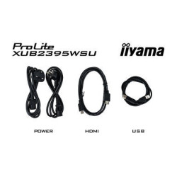 IIYAMA XUB2395WSU-B5 - 22.5p IPS 1920x1200 4ms 250cd/m² VGA/HDMI/DP 2xUSB 2x2W Règlable Noir | ECP Grossiste informatique