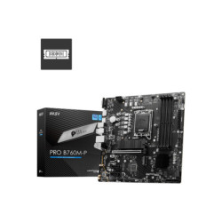 MSICM043838 MSI PRO B760M-P - MATX - INTEL LGA 1700 - 4x DDR5 - HDMI - DP - VGA - 2x M.2
