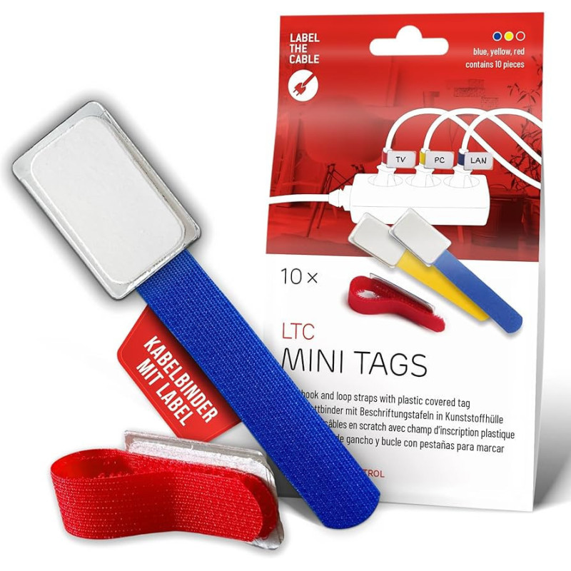 Mini sangles de fixation Velcro étiquetage des câbles (10pcs) | ECP Grossiste informatique