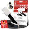 Mini sangles de fixation Velcro noir étiquetage des câbles (10pcs) | ECP Grossiste informatique