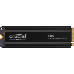 CRUDD043299 Crucial® T500 1TB PCIe Gen4 NVMe M.2 SSD with heatsink