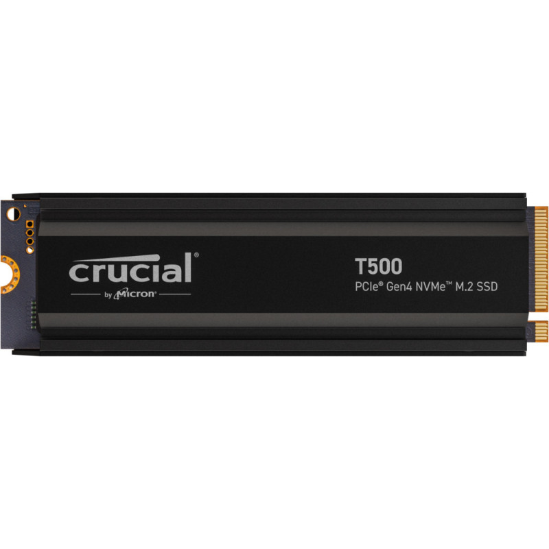 CRUDD043299 Crucial® T500 1TB PCIe Gen4 NVMe M.2 SSD with heatsink