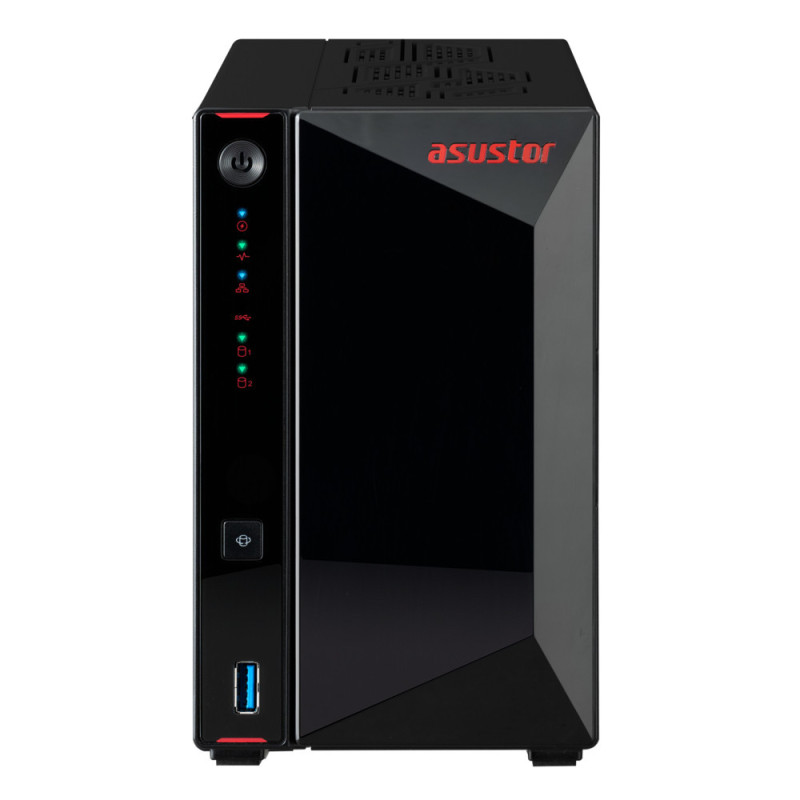 ASTBT042469 AS5402T NAS 2 baies 2.0 2.9 GHz QC 4Go - 2 LAN 2.5GbE - USB3.2 - 4 slots M.2 NVM
