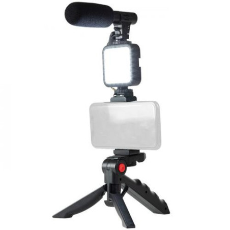 ONLAN PS-50 - PACK STREAMING SUPPORT + PINCE SMARTPHONE + LAMPE VIDEO + MICRO | ECP Grossiste informatique