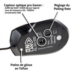 ONLAN SO-100 - SOURIS GAMER RGB - 12400DPI - USB - NOIR | ECP Grossiste informatique