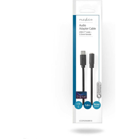 Adaptateur USB-C vers jack 3.5mm M/F 1m | ECP Grossiste informatique