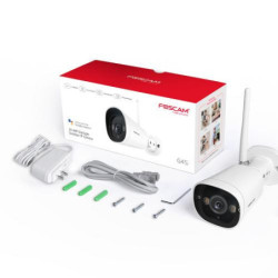 FOSCAM G4C Camera IP 2K 4MP Wifi(2.4 5GHz) LAN 20m IP66 IR Audio 2SpotLed SD | ECP Grossiste informatique