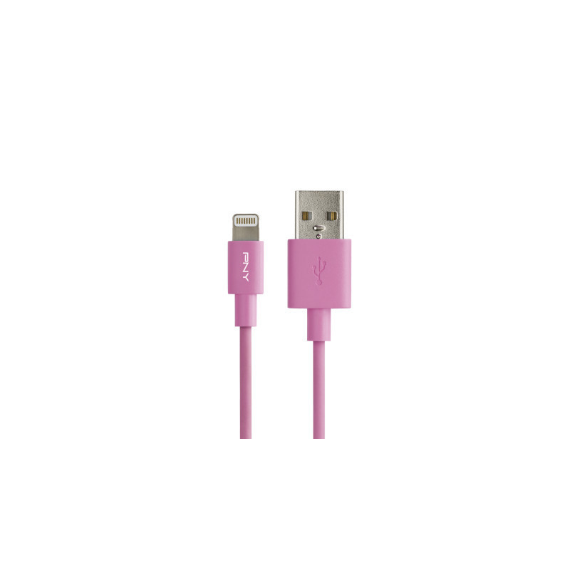 PNYCB040148 PNY CABLE USB LIGHTNING 1.20M - ROSE - PLASTIQUE