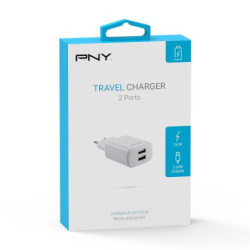 PNY CHARGEUR SECTEUR USB-A - 2x PORTS | ECP Grossiste informatique