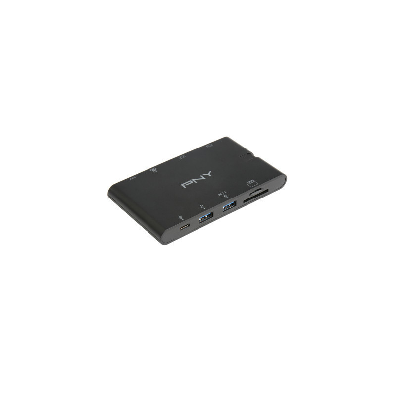 PNYUS040157 PNY MINI STATION D'ACCUEIL USB - USB-C - HDMI - RJ45 - VGA - SD - MICRO SD