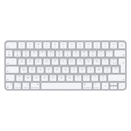 Apple Magic clavier Universel USB + Bluetooth AZERTY Français Aluminium, Blanc