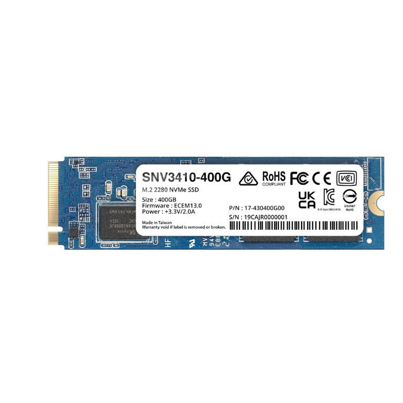 SYNDD038695 SNV3410-400G M.2 2280 400Go NVMe PCIe pour NAS Synology
