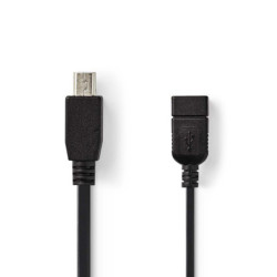 NEDUS039058 Adaptateur USB 2.0 Mini 5-Pin USB-A M F 480 Mbps OTG 0.20m