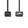 NEDUS039058 Adaptateur USB 2.0 Mini 5-Pin USB-A M F 480 Mbps OTG 0.20m
