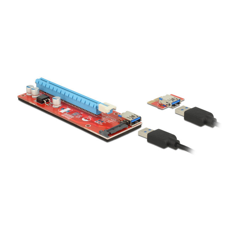NONCT038819 DELOCK RISER CART PCIEx1 VERS PCIE X16 - SATA - USB3.0