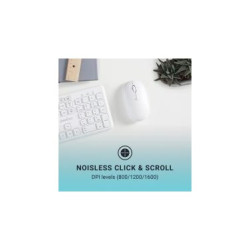 PERIMICE-610 W White sf opt USB 2.4G (livré sans pile AA) | ECP Grossiste informatique