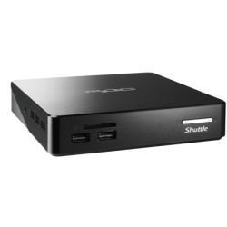 Shuttle XPC nano NS02EV2 PC poste de travail Rockchip RK3368 2 Go DDR3L-SDRAM 16 Go eMMC Android 8.1 Nettop Mini PC Noir