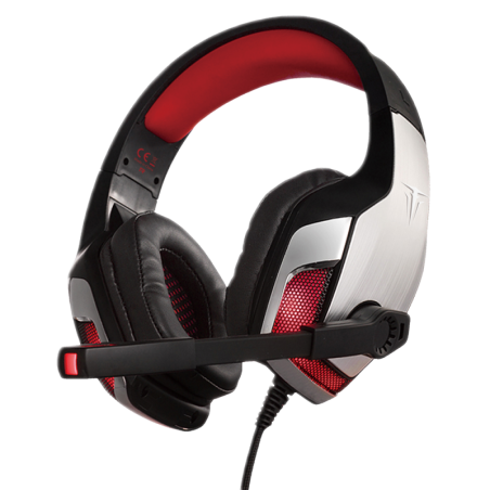 0915169 CASQUE 50mm GAMING FAFNIIR-SIL Noir/rouge Jack/USB(LED) | ECP Grossiste informatique