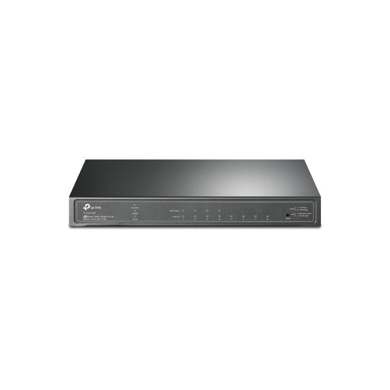 TPLSW036493 TP-LINK Switch 8 ports 10 100 1000 Mbps dont 4 PoE (Budget 62 W)
