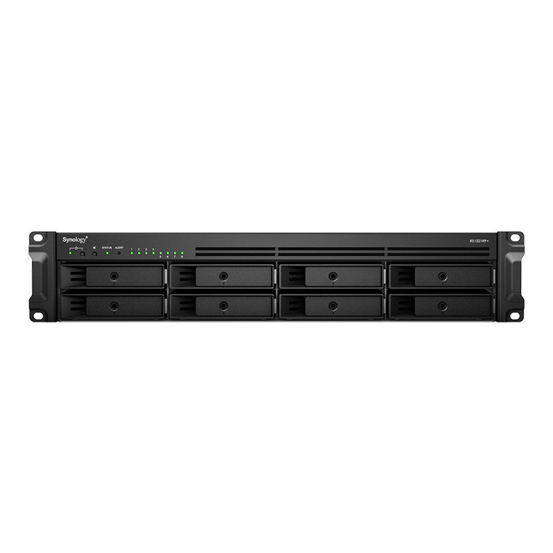 SYNBT036510 RS1221RP+ Bt NAS Rack 2U pour 8 DD 3.5 2.5p 2.2GHz QCore 4Go 4LAN GbE USB3