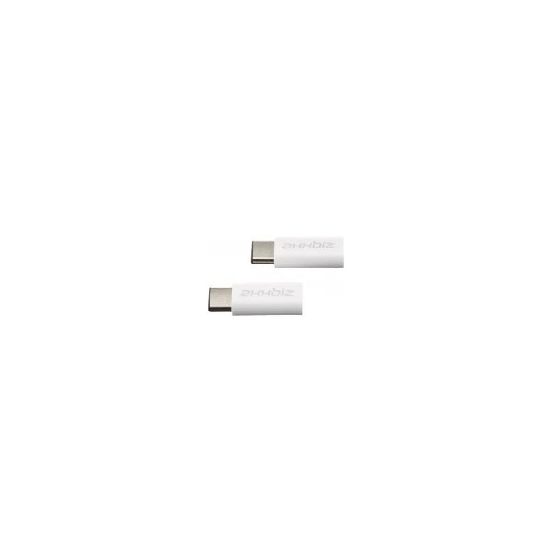 Axxbiz CableBiz-C010W USB2.0 C vers Micro-B - White - 2pcs | ECP Grossiste informatique