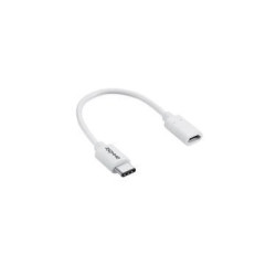 Axxbiz CableBiz-C005, USB2.0 C vers Micro-B M/F - White - 56 Ohm | ECP Grossiste informatique